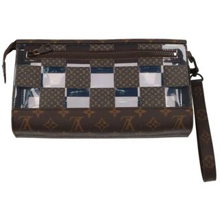 ルイヴィトン(LOUIS VUITTON)のルイヴィトン  M81588 スタンド・ポーチ モノグラムダミエPVCクラッチバッグ メンズ(ビジネスバッグ)