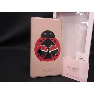 ケイトスペードニューヨーク(kate spade new york)の■美品■ kate spade ケイトスペード レザー てんとう虫 iPhoneX/Xs 対応 アイフォンケース スマホケース ピンクベージュ系 BG0639 (その他)