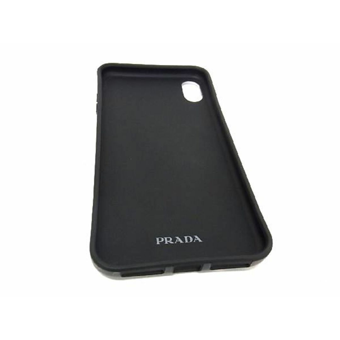 ■新品■未使用■ PRADA プラダ 1ZH083 ラバー リップスティック iPhoneXS Max対応 アイフォンケース スマホケース ブラック系 AS0828