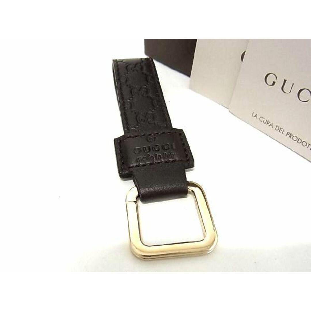 キーリング　479292　メンズ　ブラウン系　キーホルダー　新品未使用　199919　レザー　GG柄　GUCCI　マイクログッチシマ　グッチ　AN2681-