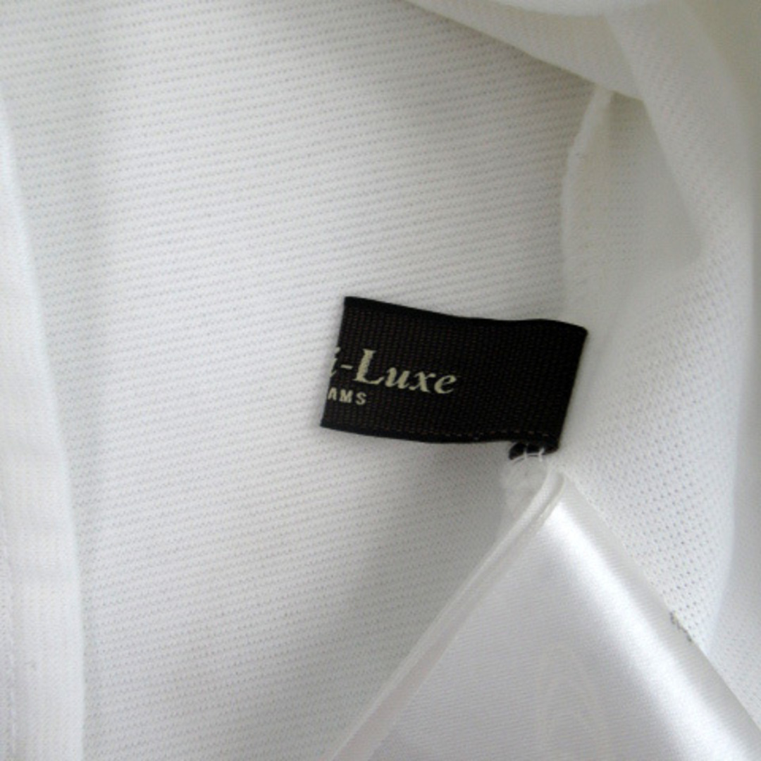 Demi-Luxe BEAMS(デミルクスビームス)のデミルクス ビームス カットソー 五分袖 ラウンドネック 切替 白 レディースのトップス(カットソー(半袖/袖なし))の商品写真