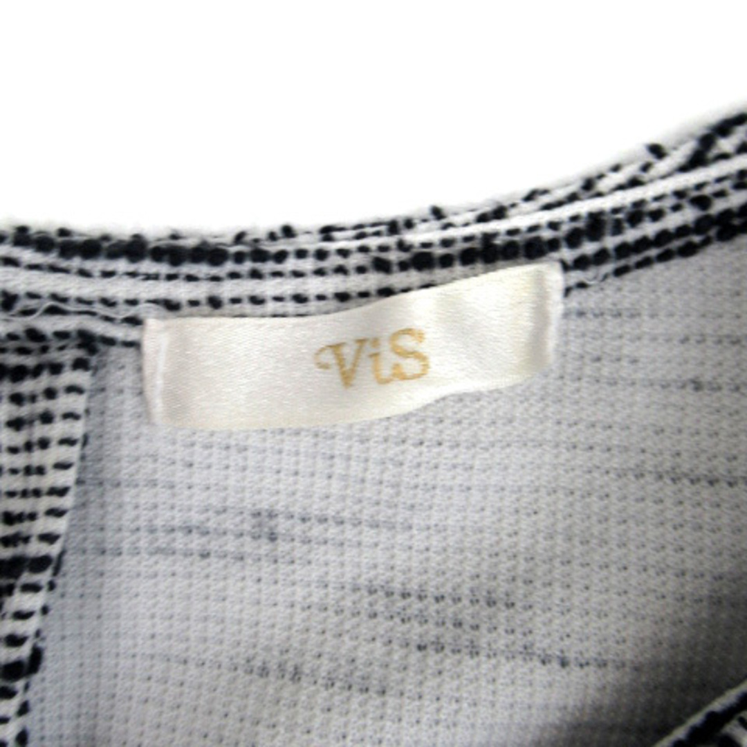 ViS(ヴィス)のビス ViS ワンピース ひざ丈 半袖 ラウンドネック 切替 M 紺 ネイビー レディースのワンピース(ひざ丈ワンピース)の商品写真