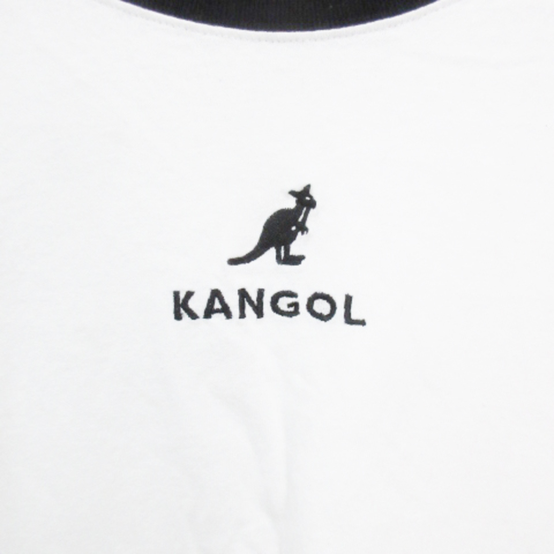 KANGOL(カンゴール)のカンゴール Tシャツ カットソー 半袖 ラウンドネック ロゴ刺繡 M 白 黒 レディースのトップス(Tシャツ(半袖/袖なし))の商品写真