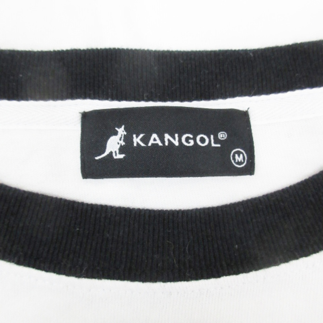 KANGOL(カンゴール)のカンゴール Tシャツ カットソー 半袖 ラウンドネック ロゴ刺繡 M 白 黒 レディースのトップス(Tシャツ(半袖/袖なし))の商品写真