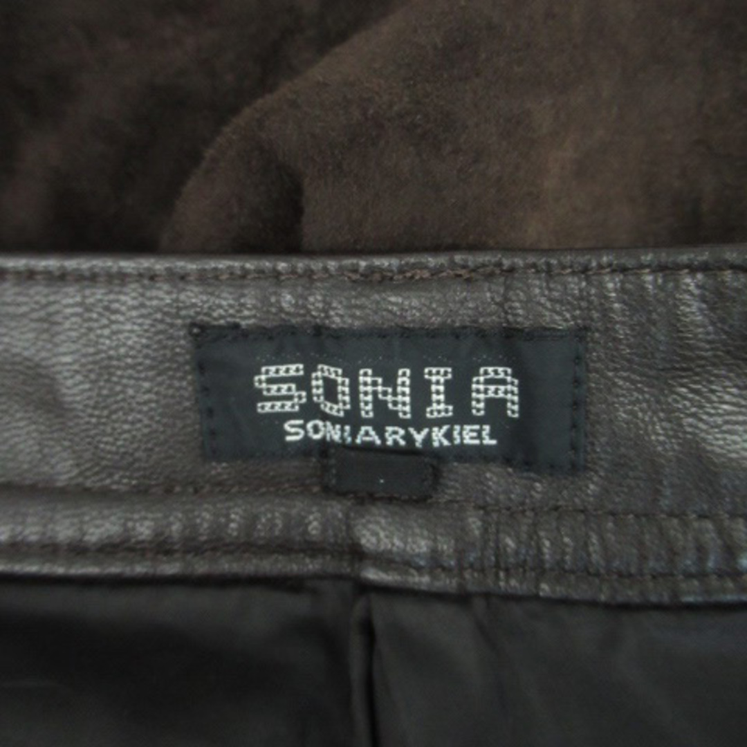 SONIA RYKIEL(ソニアリキエル)のソニアリキエル フレアパンツ ロング丈 スエード 38 茶色 ブラウン レディースのパンツ(その他)の商品写真
