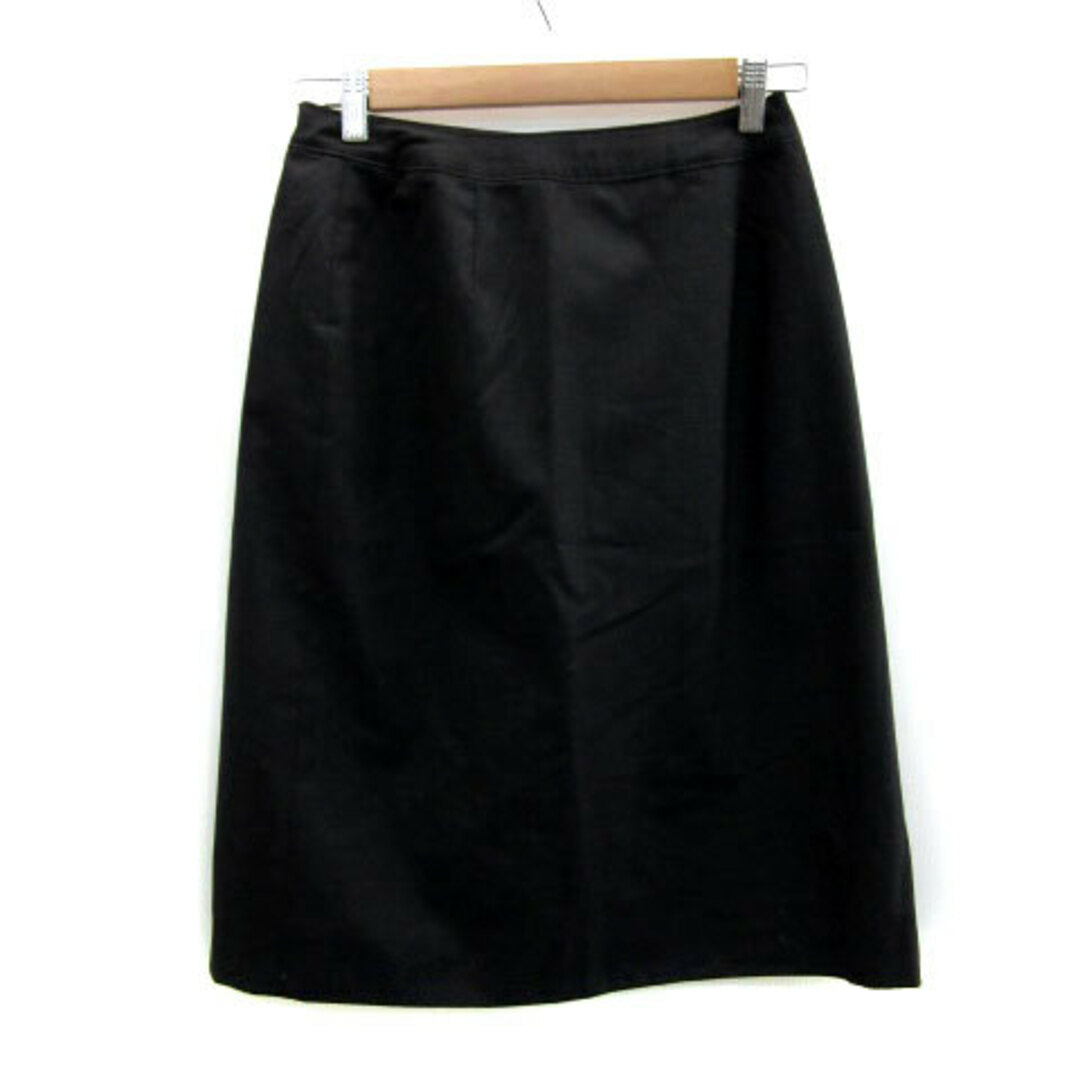 ef-de(エフデ)のエフデ ef-de ラップスカート フレアスカート ミモレ丈 3 ブラック 黒 レディースのスカート(ひざ丈スカート)の商品写真