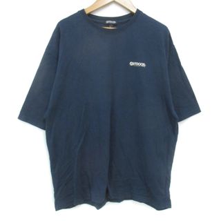 アウトドアプロダクツ(OUTDOOR PRODUCTS)のアウトドアプロダクツ Tシャツ カットソー 半袖 ラウンドネック ロゴ L 紺(Tシャツ/カットソー(半袖/袖なし))