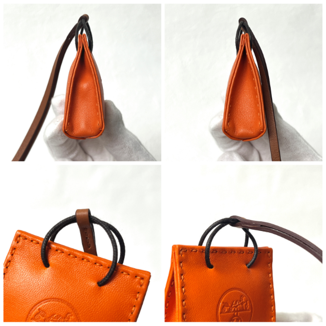 【美品】HERMES エルメス サックオランジュ　チャーム約6cmマチ