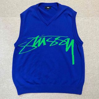 人気stussy　photo　Jacquard　vest　ニットベスト男女兼用S