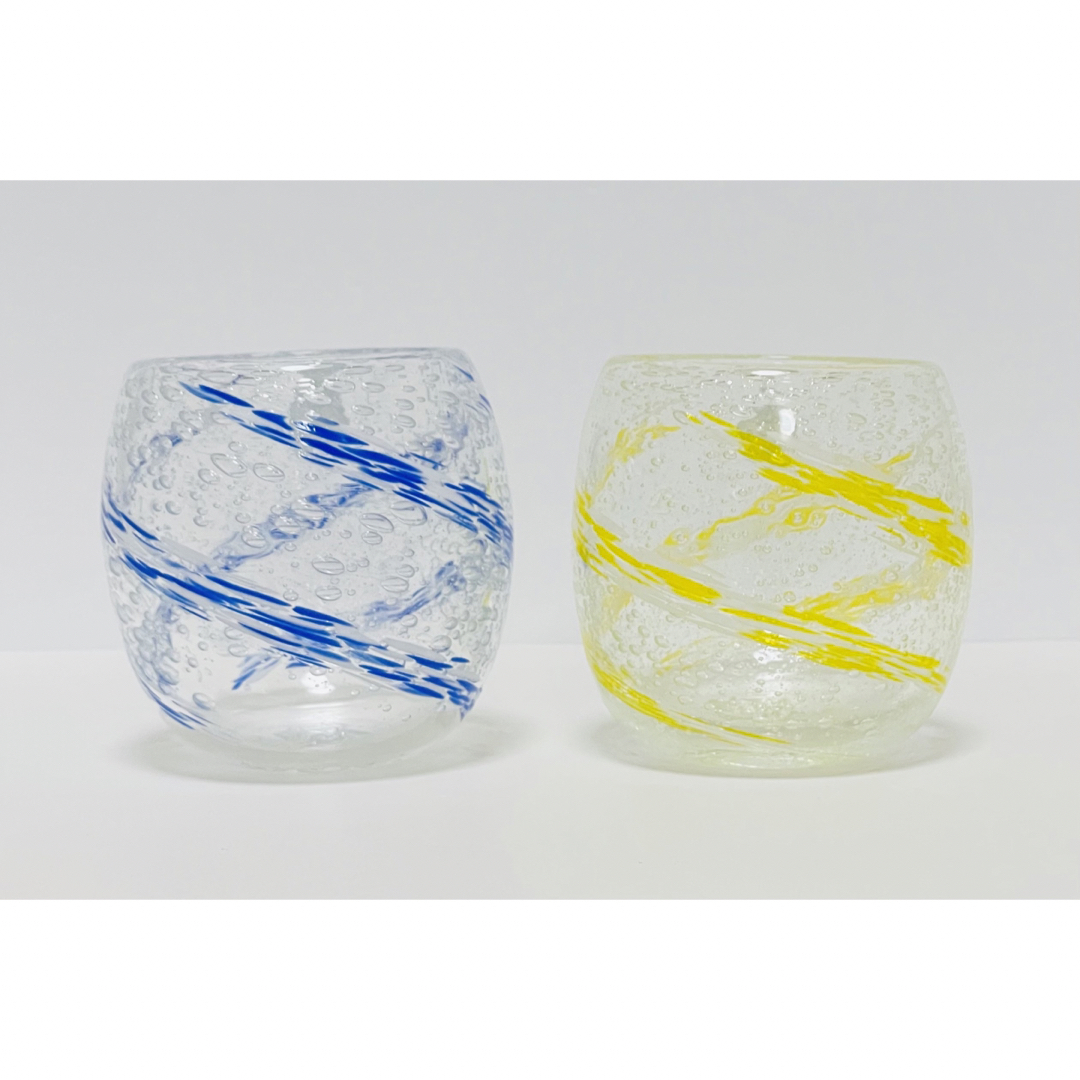 新品・未使用】沖縄 琉球ガラス 気泡の海タルグラスセットNo.42の通販 ...