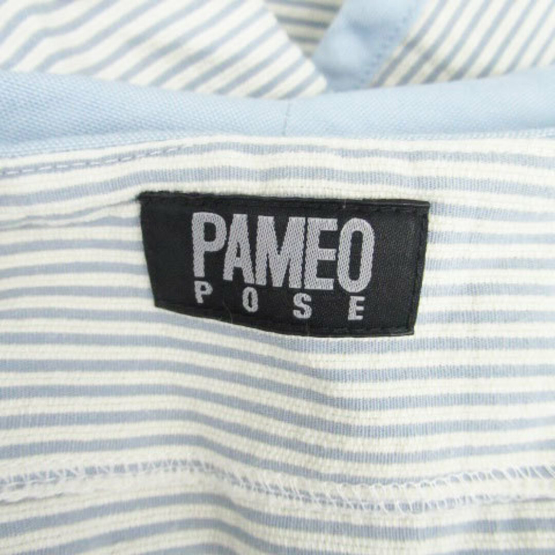 PAMEO POSE - パメオポーズ ワンピース ラウンドネック 半袖 ボーダー