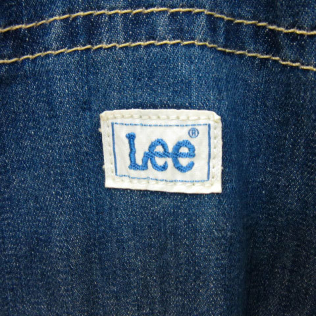 Lee(リー)のリー デニムサロペットスカート ジャンパースカート ひざ丈 タイト S 青 レディースのワンピース(ひざ丈ワンピース)の商品写真