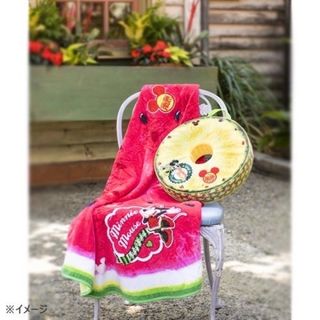 ミニーマウス(ミニーマウス)の【新品.未開封】☆ディズニー☆ミニーフルフルフルーツ　スイカサークルタオル☆(キャラクターグッズ)