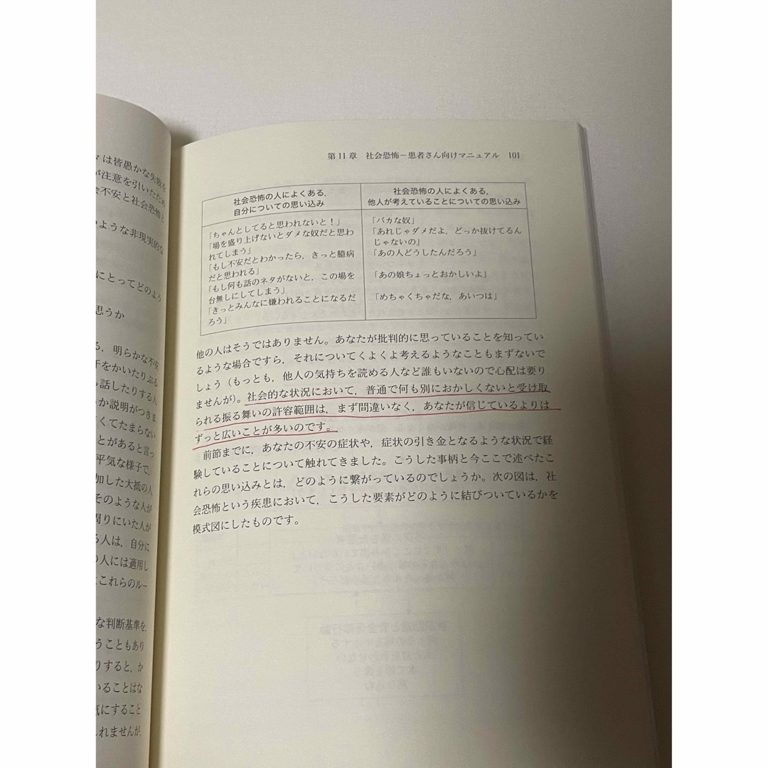 不安障害の認知行動療法（２）患者さん向けマニュアル 社会恐怖 エンタメ/ホビーの本(健康/医学)の商品写真