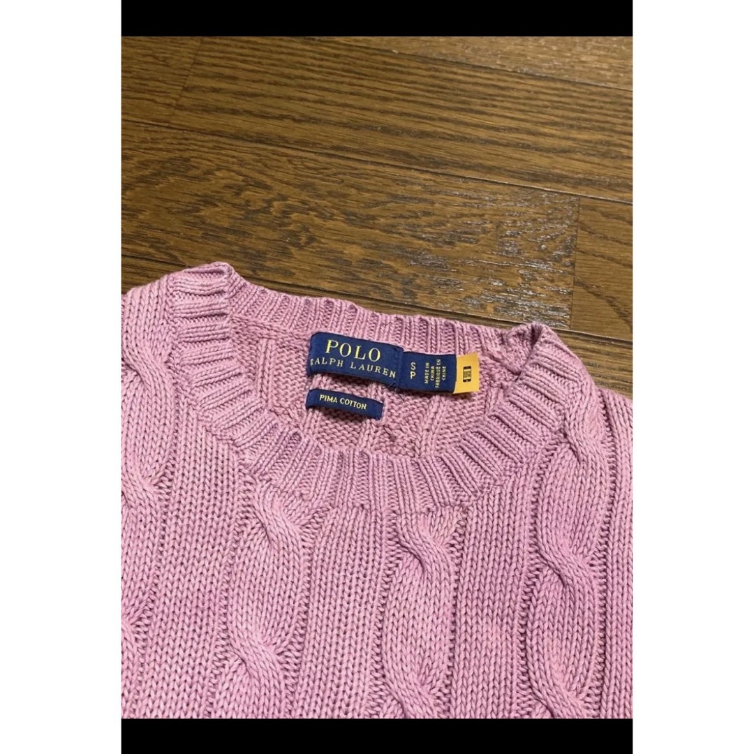 POLO RALPH LAUREN(ポロラルフローレン)の【希少 スモーキーカラー】 ラルフローレン 半袖 ニット ケーブル NO1457 レディースのトップス(ニット/セーター)の商品写真