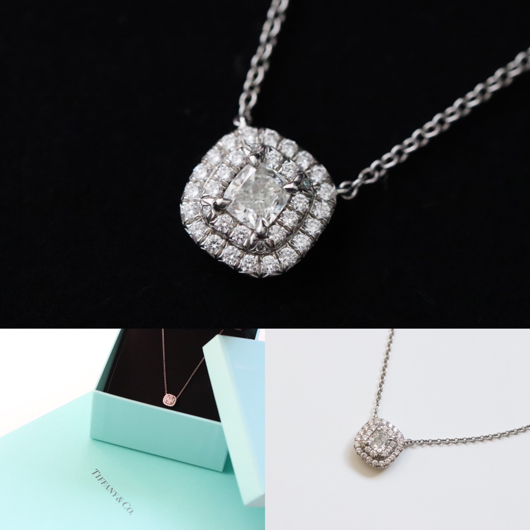 美品 ティファニー Tiffany ダイヤモンド ネックレス 0.48ct