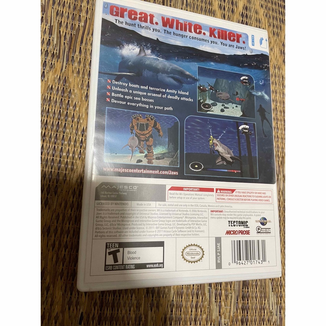 Wii 海外版　ジョーズ　JAWS ULTIMATE PREDATOR 北米版 2