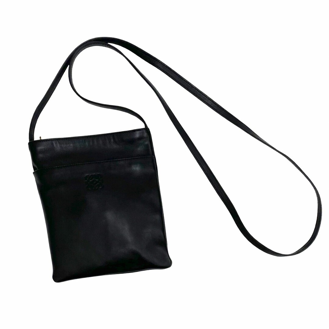 美品!【LOEWE】レザー アナグラム ショルダーバッグ-