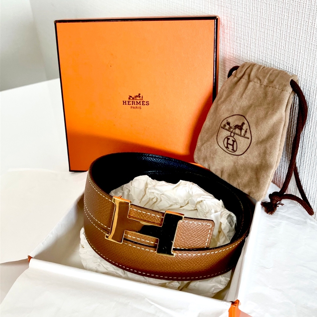 HERMES エルメス H金具 ゴールド金具 ベルト ◯Z刻