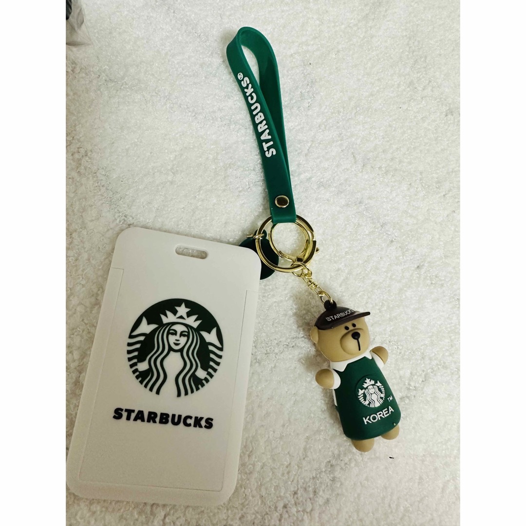Starbucks Coffee(スターバックスコーヒー)のスターバックスカードケース　キーホルダー　ストラップ　定期入れ レディースのファッション小物(名刺入れ/定期入れ)の商品写真