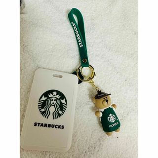 スターバックスコーヒー(Starbucks Coffee)のスターバックスカードケース　キーホルダー　ストラップ　定期入れ(名刺入れ/定期入れ)