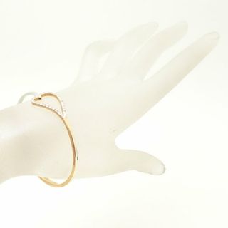 ハート バングル ダイヤモンド0.58ct K18PG ピンクゴールドxK18WG