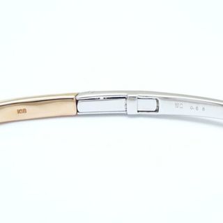ハート バングル ダイヤモンド0.58ct K18PG ピンクゴールドxK18WG
