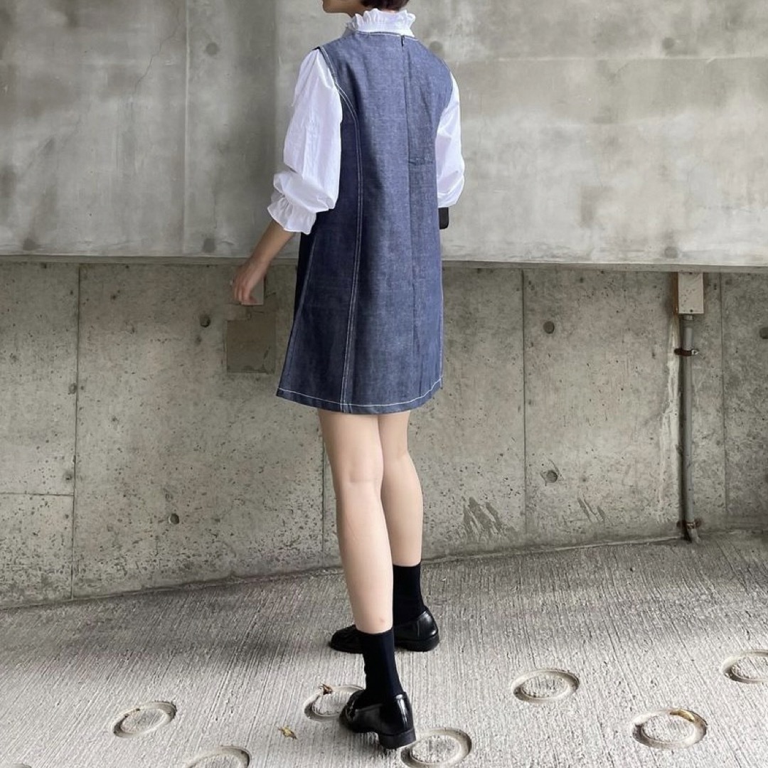 rano   denim no-sleeve onepiece