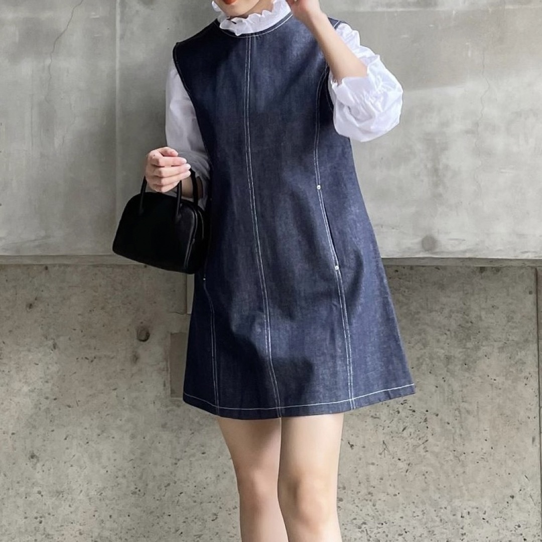 ワンピースrano   denim no-sleeve onepiece