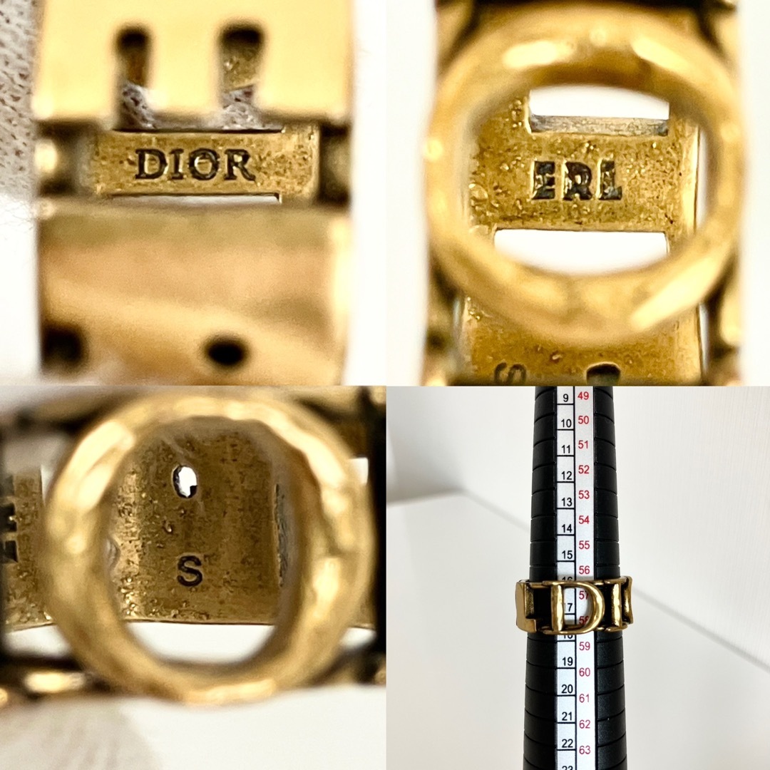 激レア☆Dior クリスチャン ディオール 限定コラボ ロゴ リング ゴールド