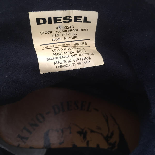 DIESEL(ディーゼル)のRI－様取置 フリンジショートブーツ 黒 レディースの靴/シューズ(ブーツ)の商品写真