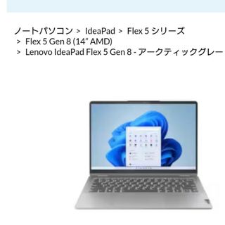 レノボ(Lenovo)の新品未開封品　Lenovo IdeaPad Flex5Gen8(ノートPC)