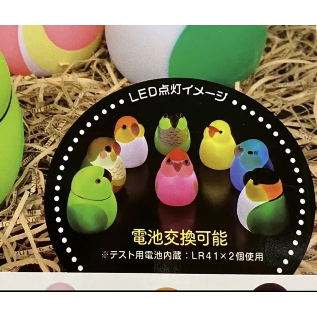 ★フィギュア★ほんのり光るまんまるかわいい小鳥ライト3ガチャガチャシロハラインコ