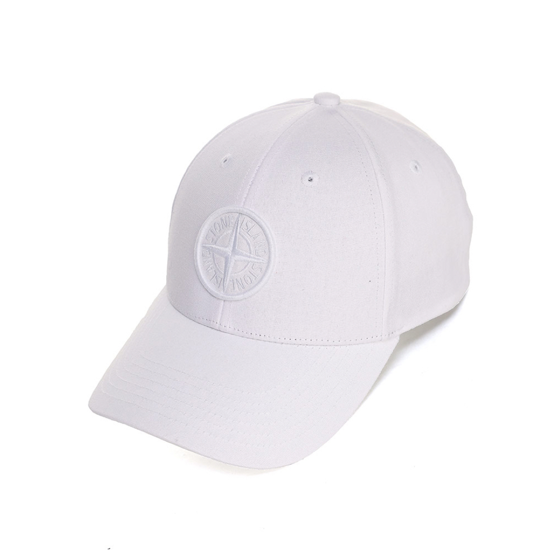 STONE ISLAND ロゴ　ベースボールCAP 白