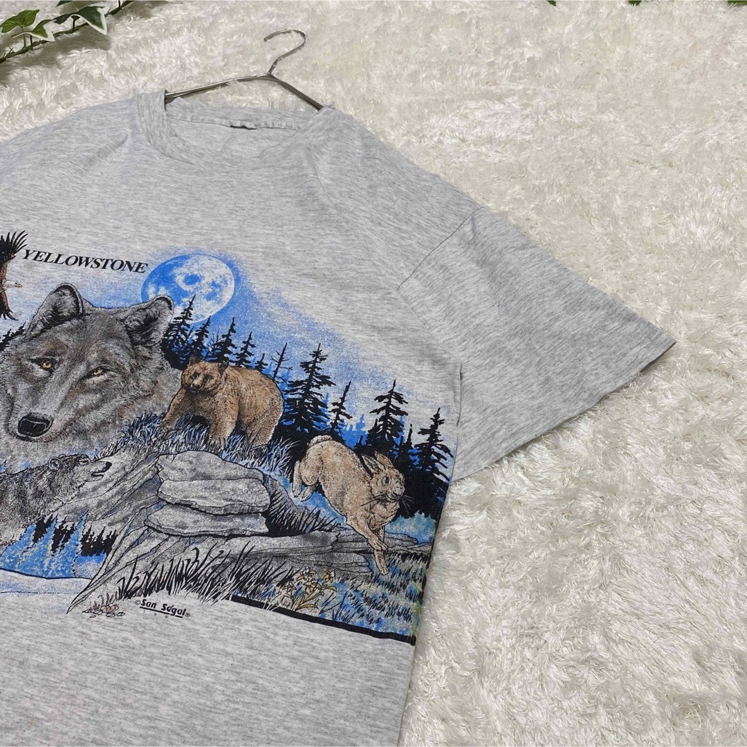 Tシャツ 激レア ビンテージ アニマル 風景 オオカミ ウルフ 90s - T ...