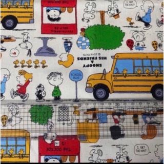 スヌーピー(SNOOPY)のオックス生地　生成り色　1m×巾50cm  スヌーピー　(その他)