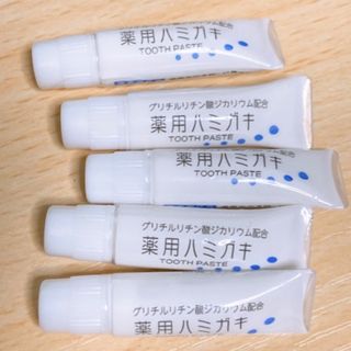 【新品】薬用歯磨き粉 5個セット 旅行用 使い捨て ホテル ハミガキ粉(旅行用品)