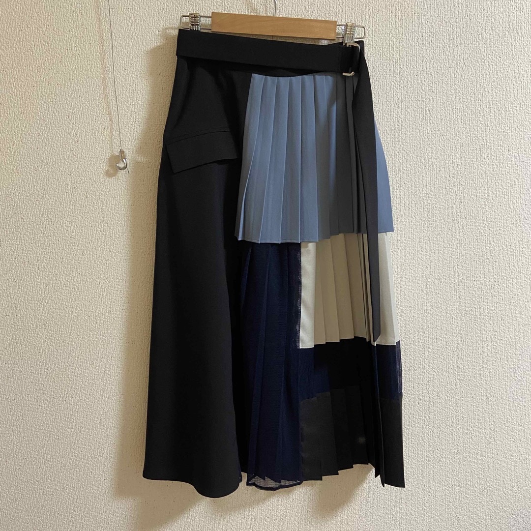 UNITED TOKYO(ユナイテッドトウキョウ)の【新品タグ付き】ブロッキングメッシュスカート レディースのスカート(ロングスカート)の商品写真