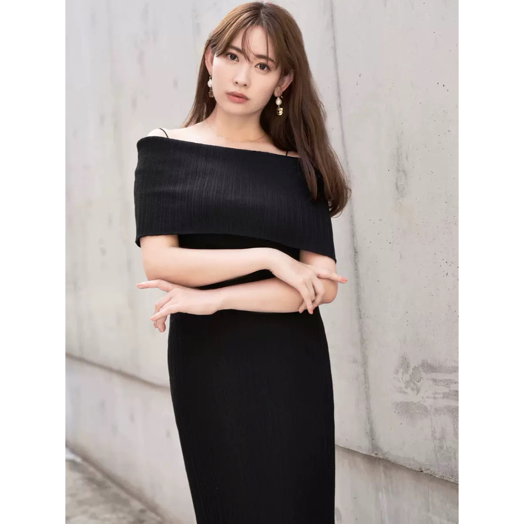 Plage Random Rib Knit Dress Herlipto