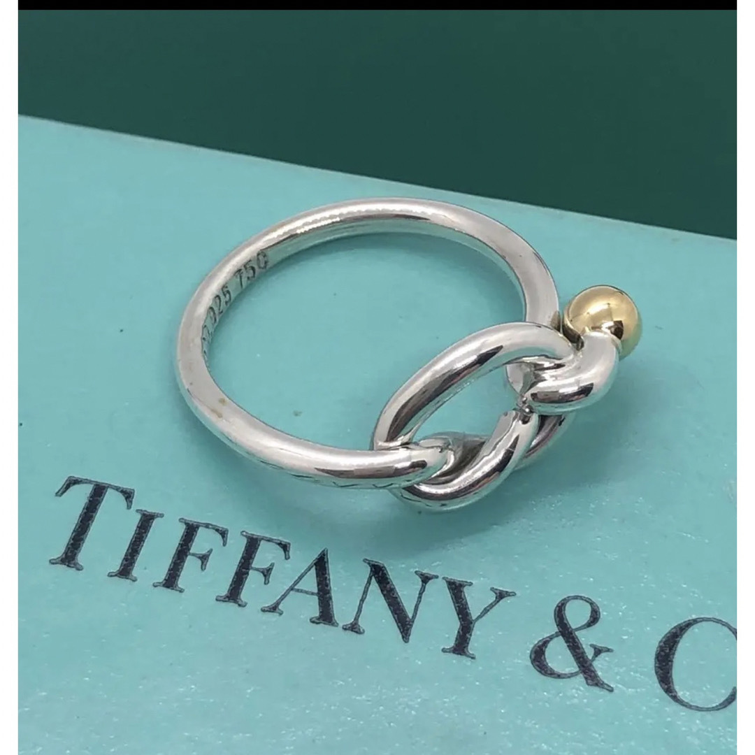 感謝価格】 リング ラブノット ティファニー Tiffany&Co 925 750 k18