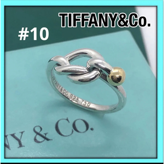 ティファニー(Tiffany & Co.)の美品　ティファニーラブノット　リング　925 750 コンビ　10号(リング(指輪))