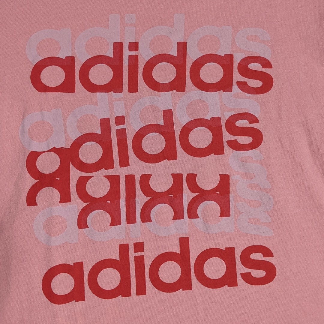 adidas(アディダス)の半額セール☆　アディダス adidas　Ｌサイズ　 Tシャツ レディース ピンク レディースのトップス(Tシャツ(半袖/袖なし))の商品写真