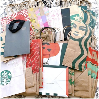 スターバックスコーヒー(Starbucks Coffee)のスターバックス 紙袋 ショッパー 50枚 -D-(ショップ袋)