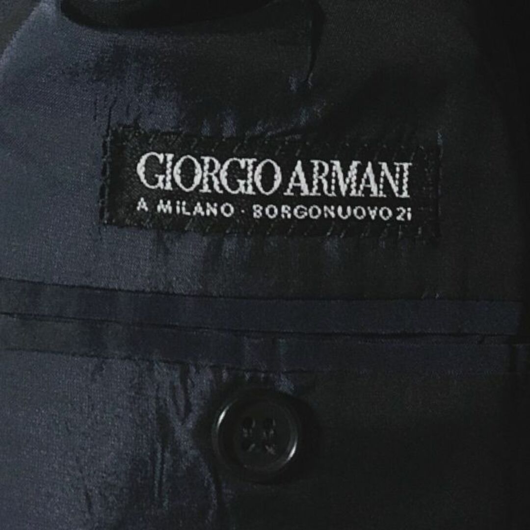 ジョルジオアルマーニ ダブル スーツ 52/GIORGIO ARMANI 黒タグ