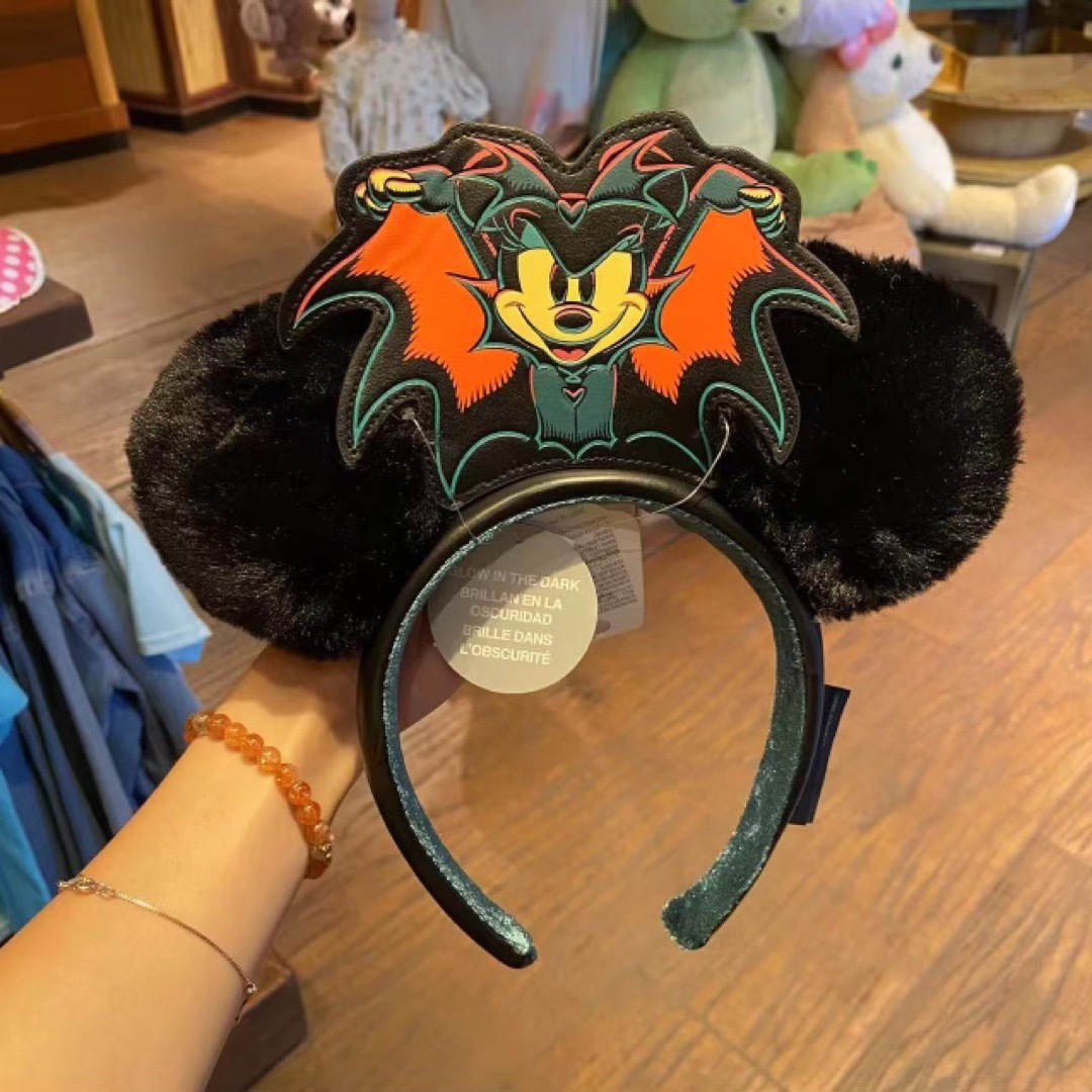 香港ディズニー　ハロウィン　ミッキーマウス蝙蝠カチューシャ