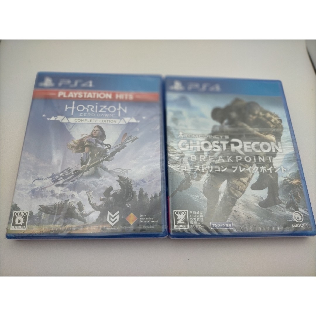 PS4ソフト Horizon Zero Dawn・ゴーストリコンブレイクポイント エンタメ/ホビーのゲームソフト/ゲーム機本体(家庭用ゲームソフト)の商品写真