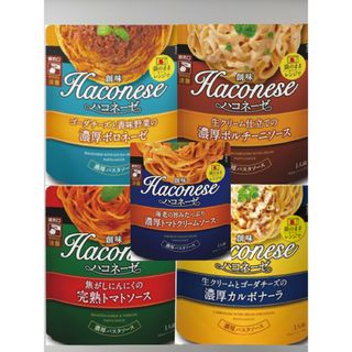 ★５種各１袋★送料無料★創味　Haconese(ハコネーゼ)　パスタソース(レトルト食品)