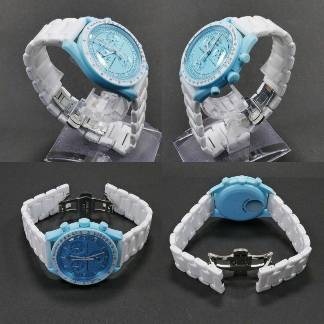 OMEGA(オメガ)のスウォッチ×オメガ 対応セラミックベルト ホワイト Ｄバックル付き メンズの時計(金属ベルト)の商品写真