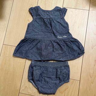 カルバンクライン(Calvin Klein)の3〜6M夏服　カルバンクラインデニムセットアップ(シャツ/カットソー)