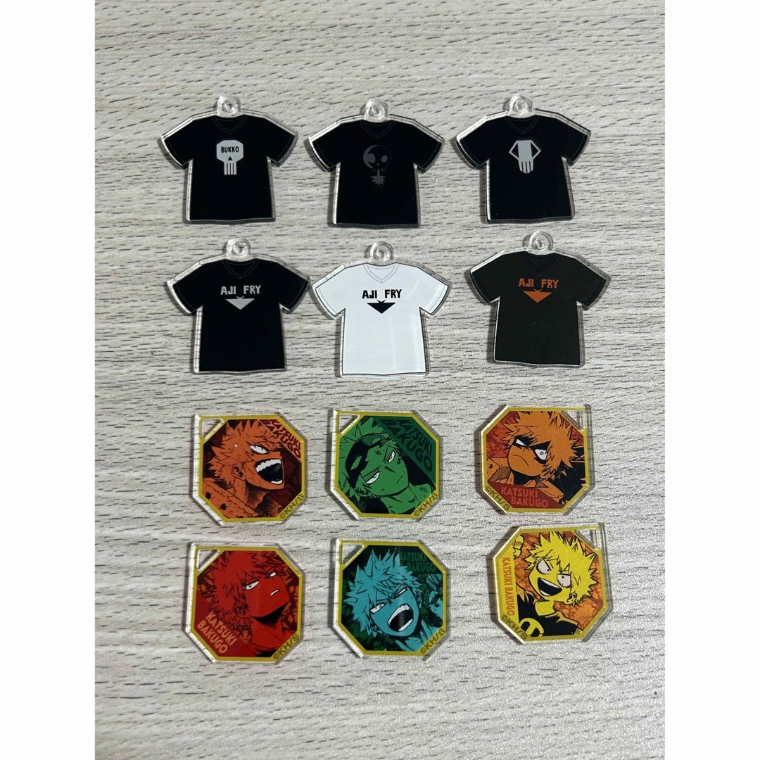 ヒロアカ 爆豪勝己のTシャツコレクションチャーム 6点セット